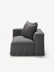 NOMAD - 2 Seat - Left - Brushed Cotton Dark Gray