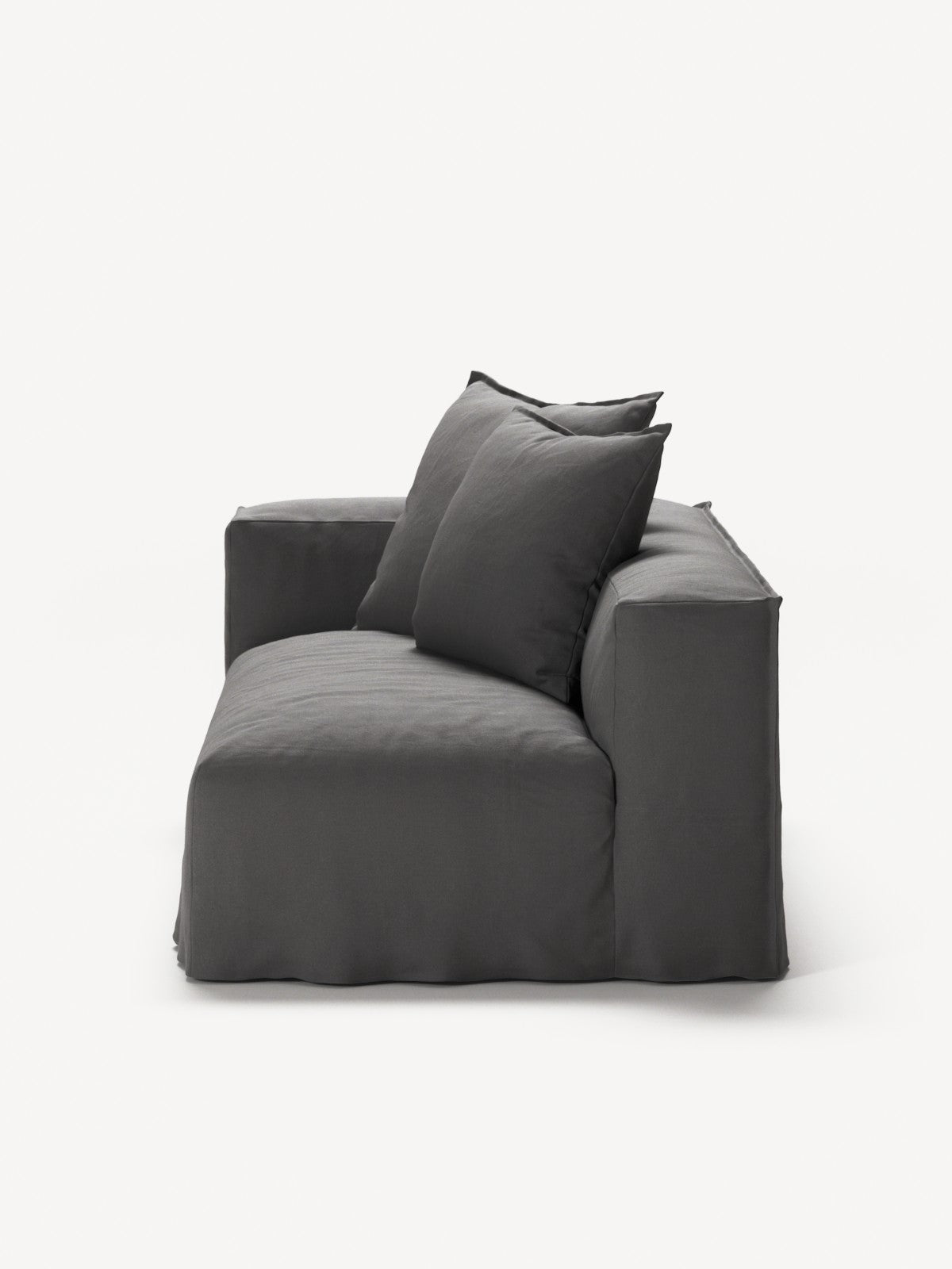 NOMAD - 2 Seat - Left - Brushed Cotton Dark Gray