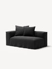 NOMAD - 2 Seat - Left - Pure Linen Dark Charcoal