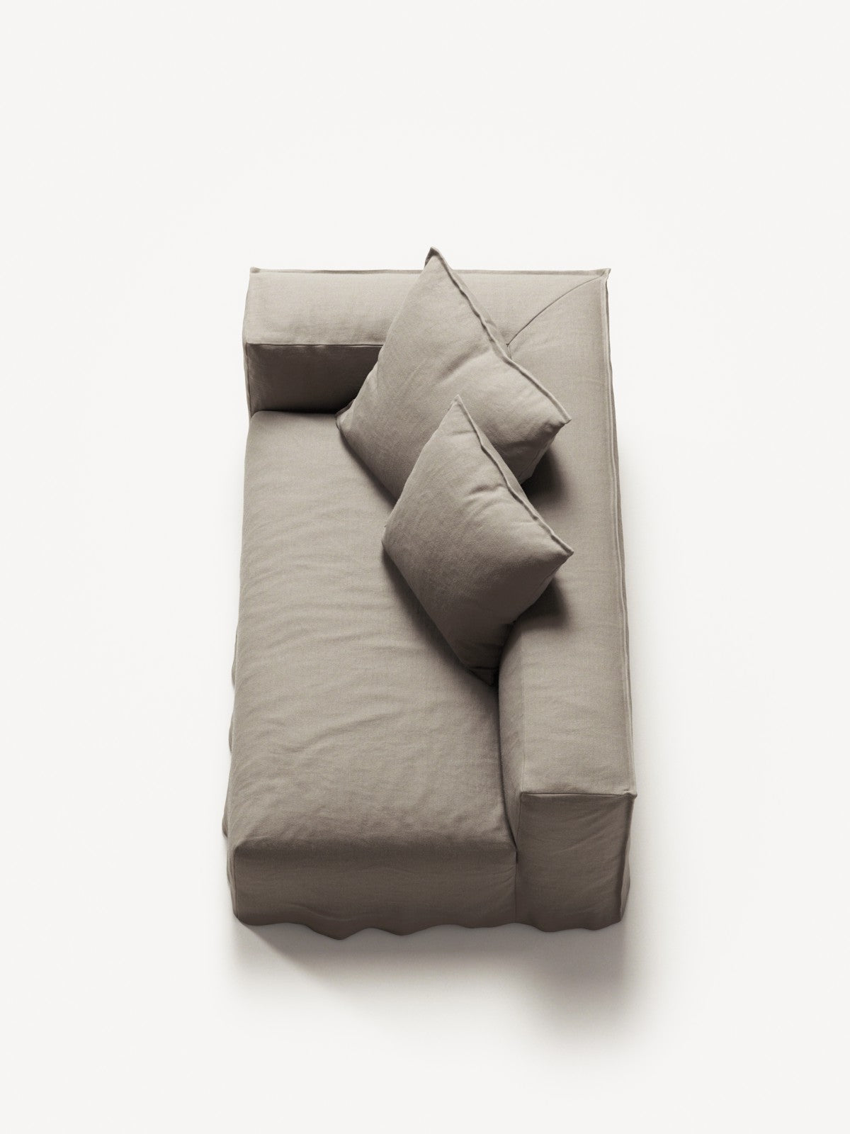 NOMAD - 2 Seat - Left - Pure Linen Pale Gray