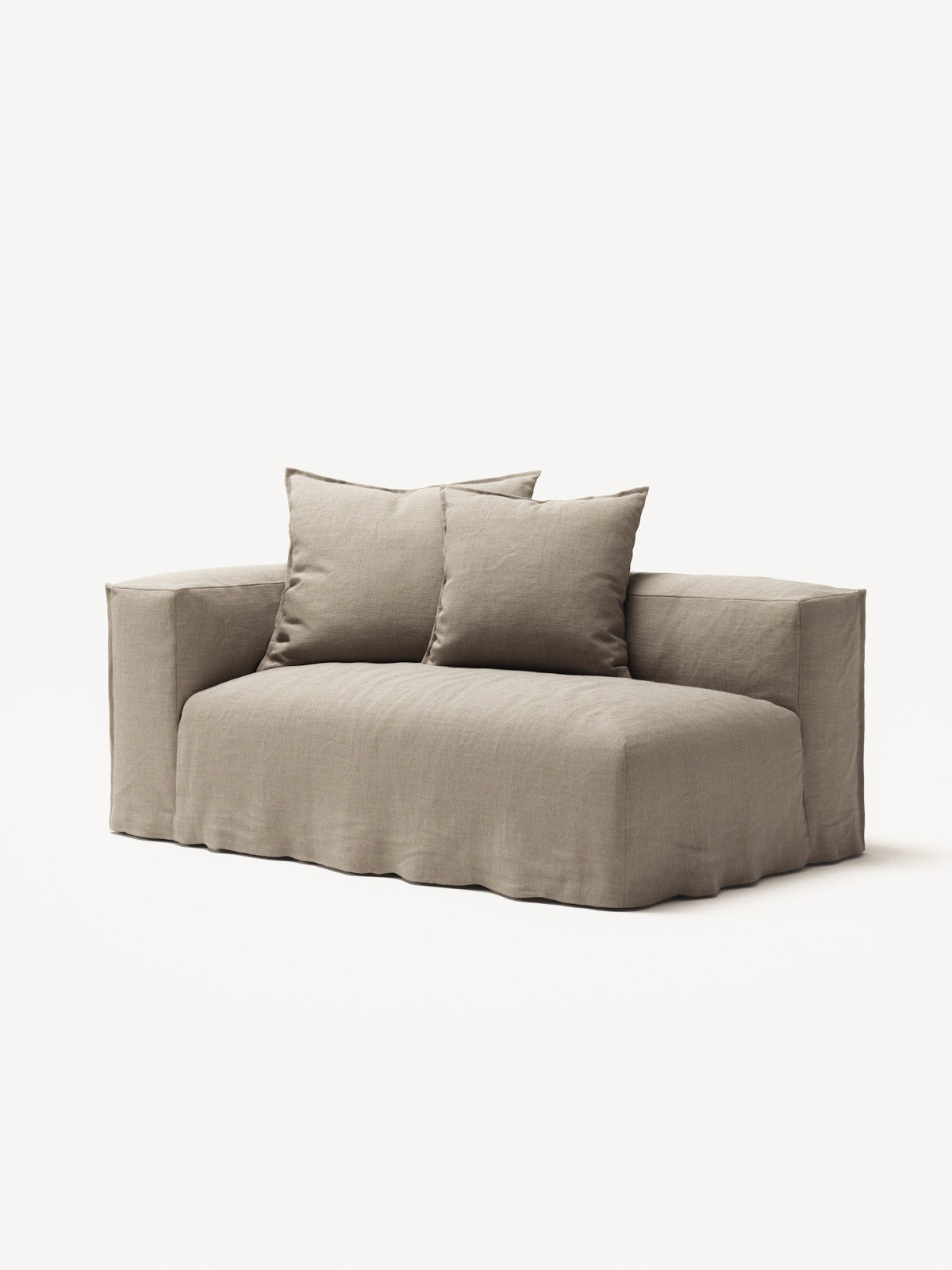 NOMAD - 2 Seat - Left - Pure Linen Sandy Beige