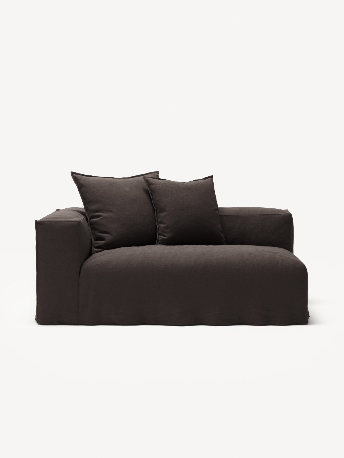 NOMAD - 2 Seat - Left - Pure Linen Truffle Brown