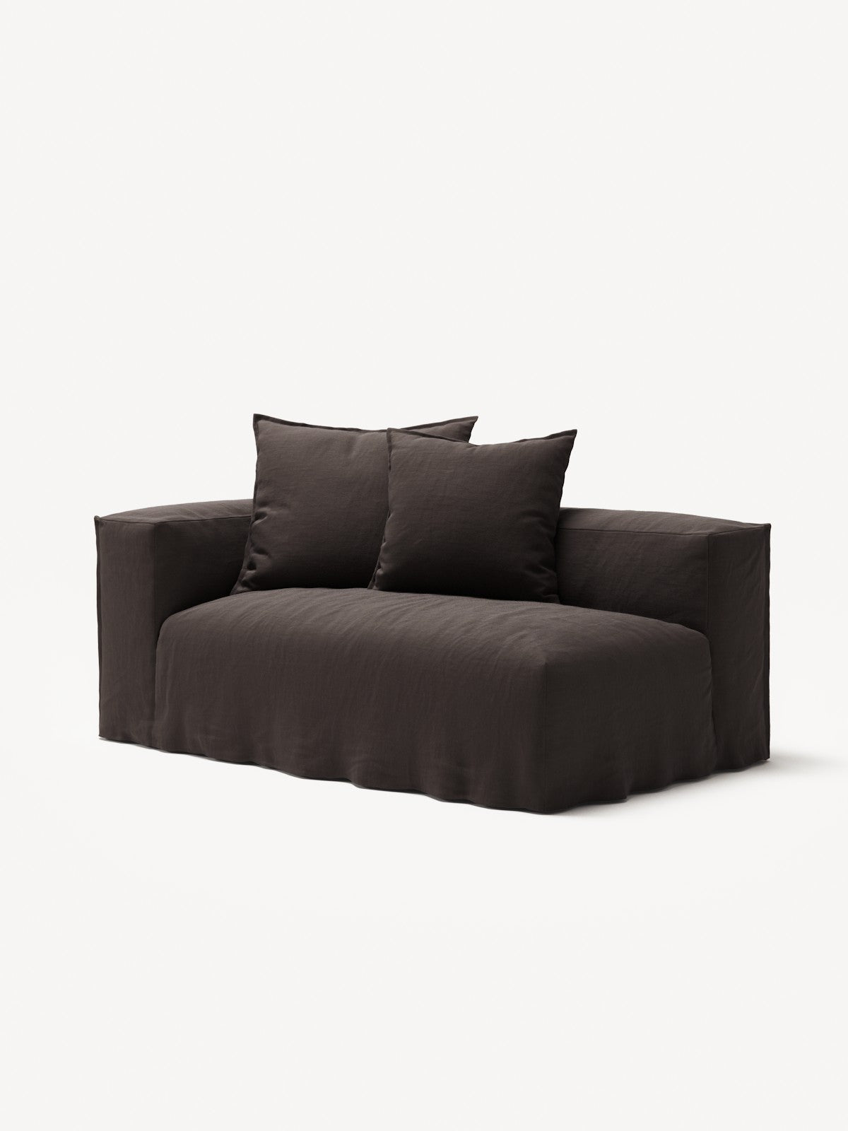 NOMAD - 2 Seat - Left - Pure Linen Truffle Brown
