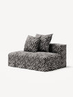 NOMAD - Seat - Chenille Jacquard Zebra Black White