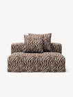 NOMAD - Seat - Chenille Jacquard Zebra Brown White