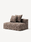 NOMAD - Seat - Chenille Jacquard Zebra Brown White
