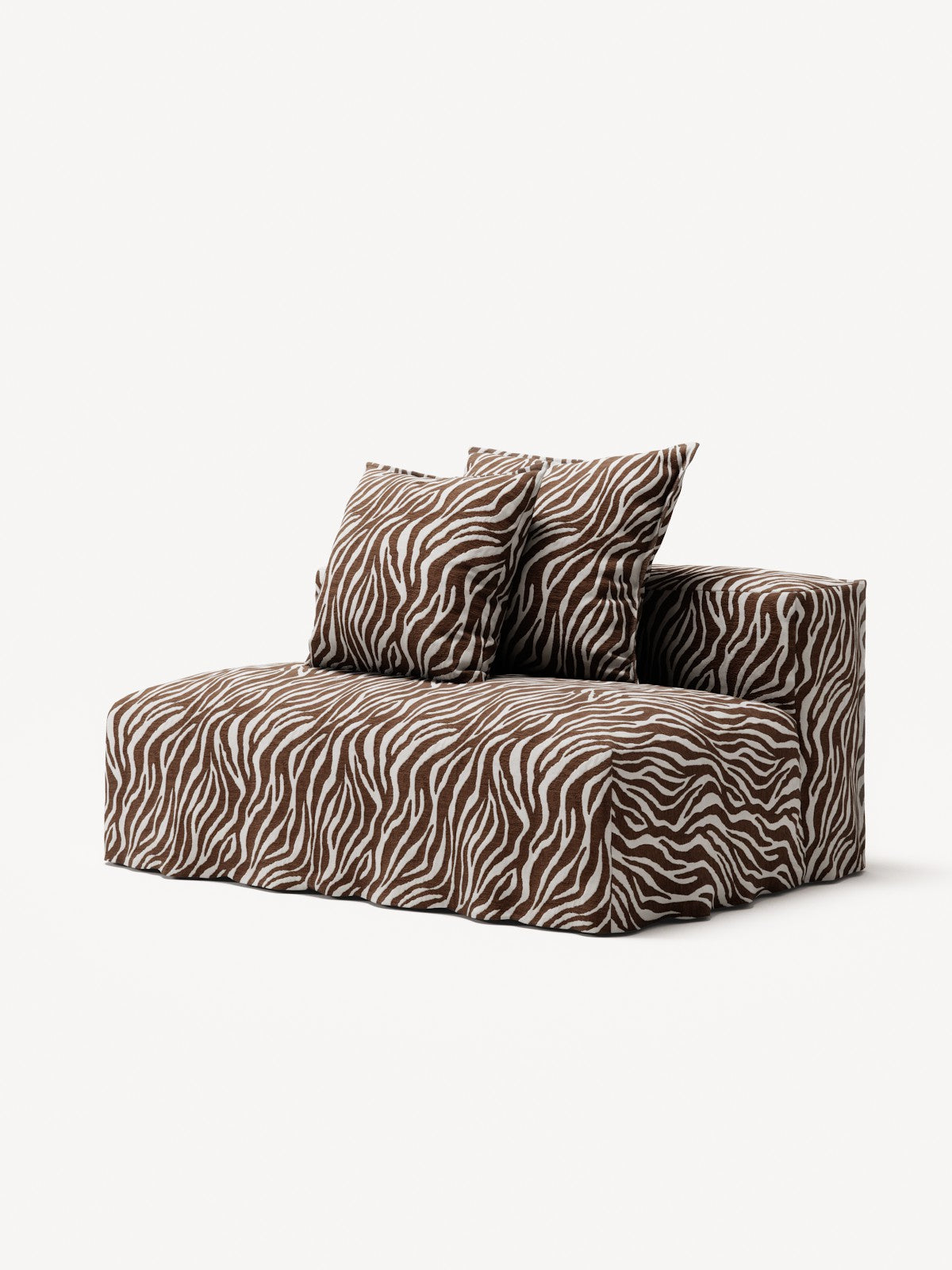 NOMAD - Seat - Chenille Jacquard Zebra Brown White