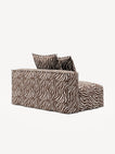 NOMAD - Seat - Chenille Jacquard Zebra Brown White