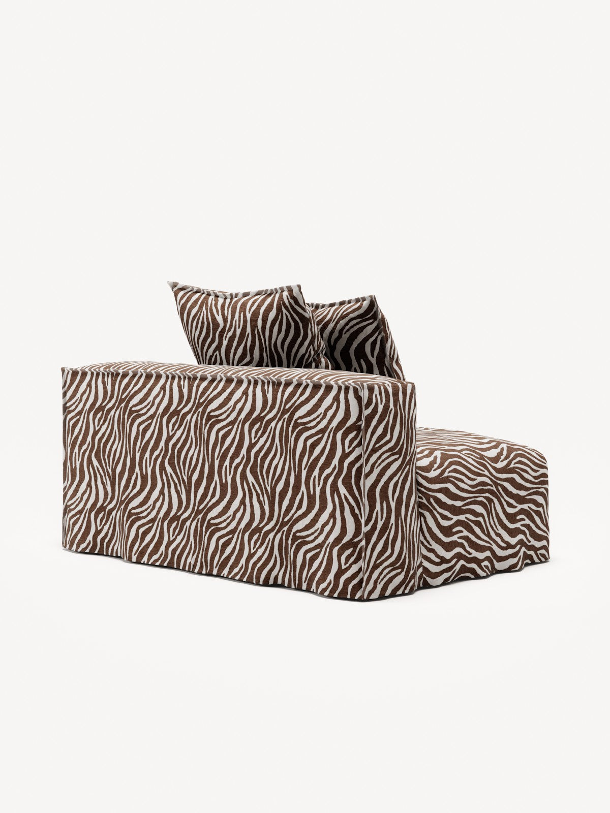 NOMAD - Seat - Chenille Jacquard Zebra Brown White