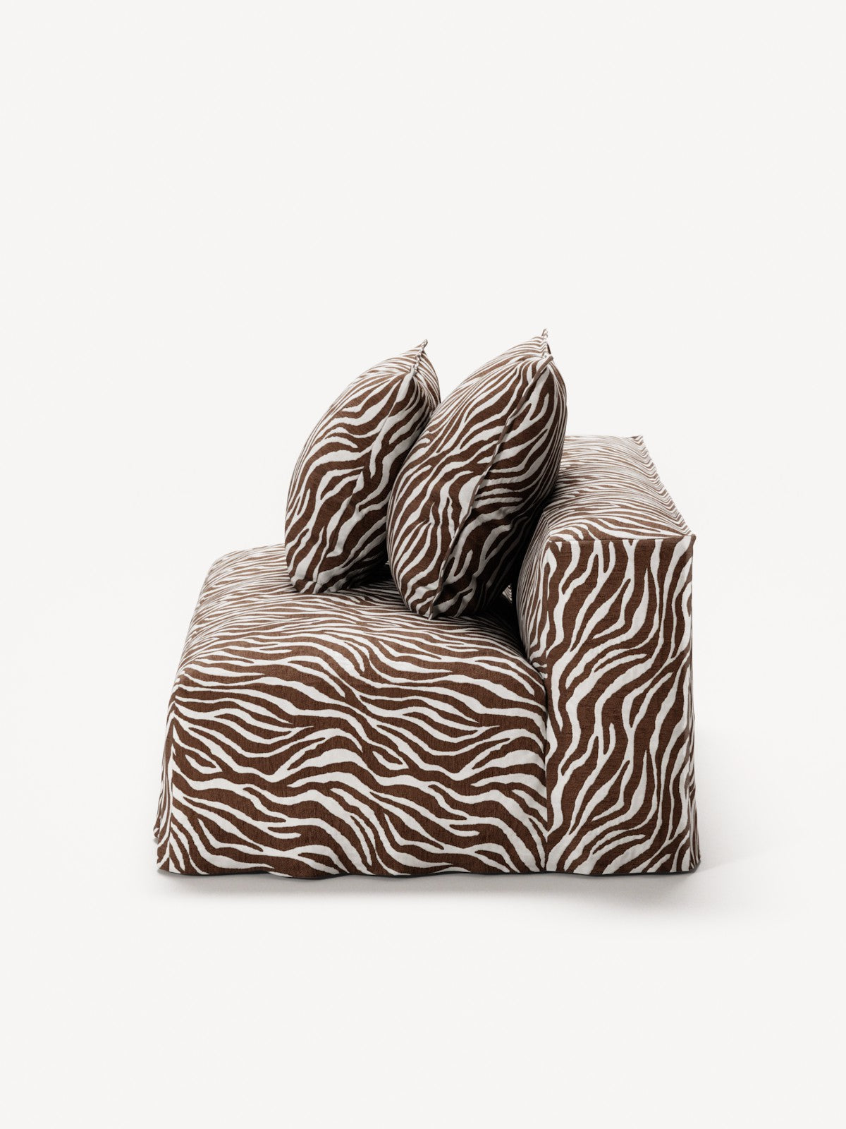 NOMAD - Seat - Chenille Jacquard Zebra Brown White