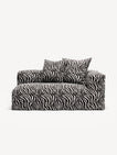 NOMAD - 2 Seat - Right - Chenille Jacquard Zebra Black White