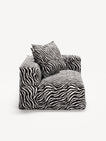 NOMAD - 2 Seat - Right - Chenille Jacquard Zebra Black White