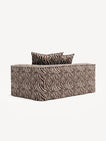 NOMAD - 2 Seat - Right - Chenille Jacquard Zebra Brown White