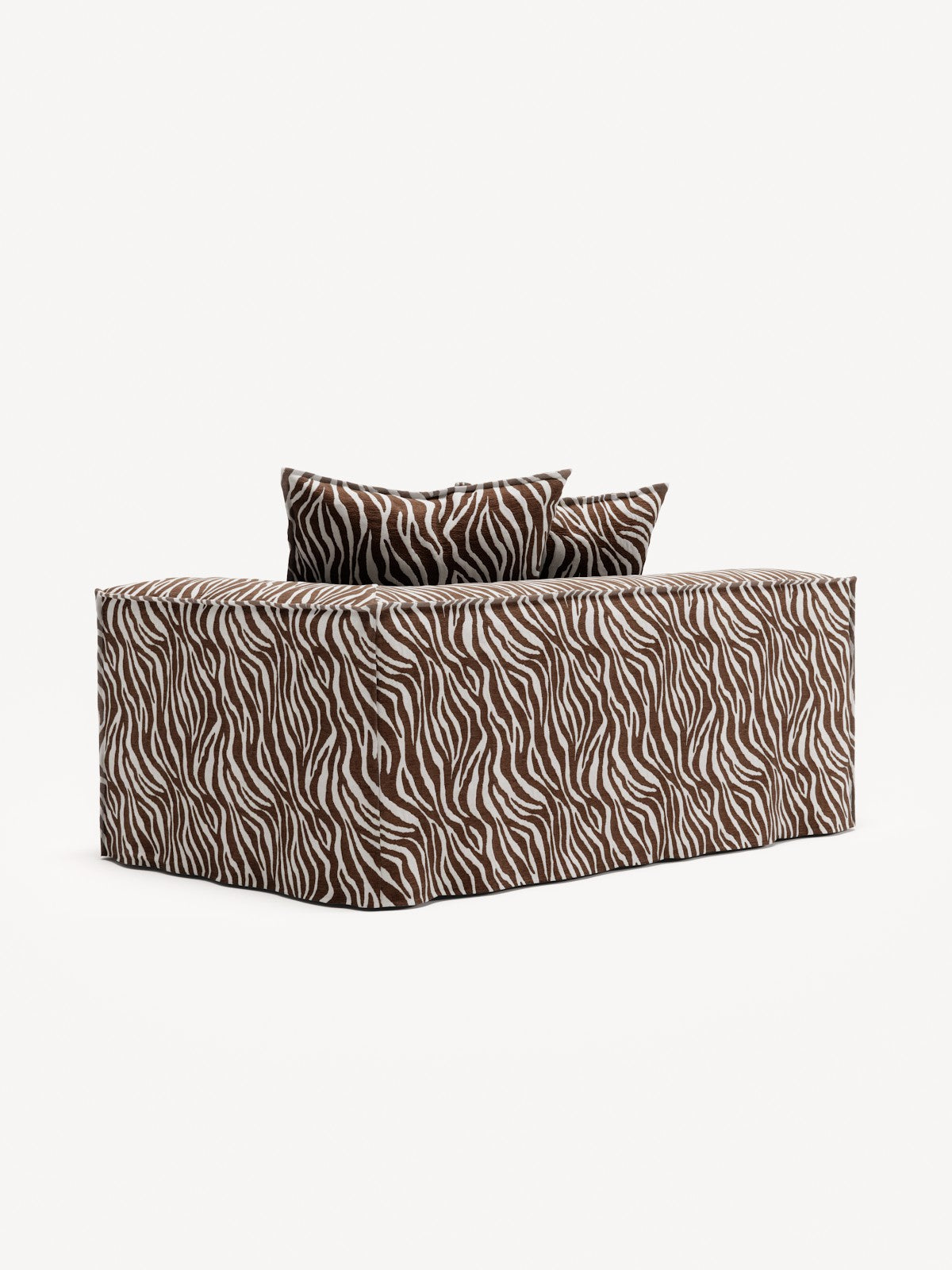 NOMAD - 2 Seat - Right - Chenille Jacquard Zebra Brown White