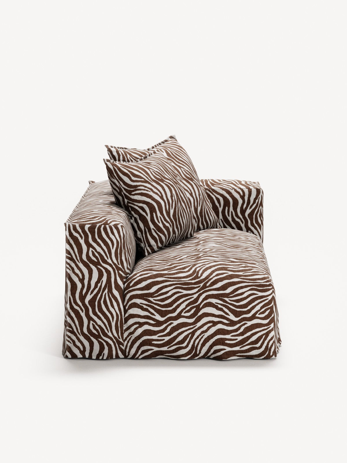 NOMAD - 2 Seat - Right - Chenille Jacquard Zebra Brown White