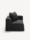 NOMAD - 2 Seat - Right - Pure Linen Dark Charcoal
