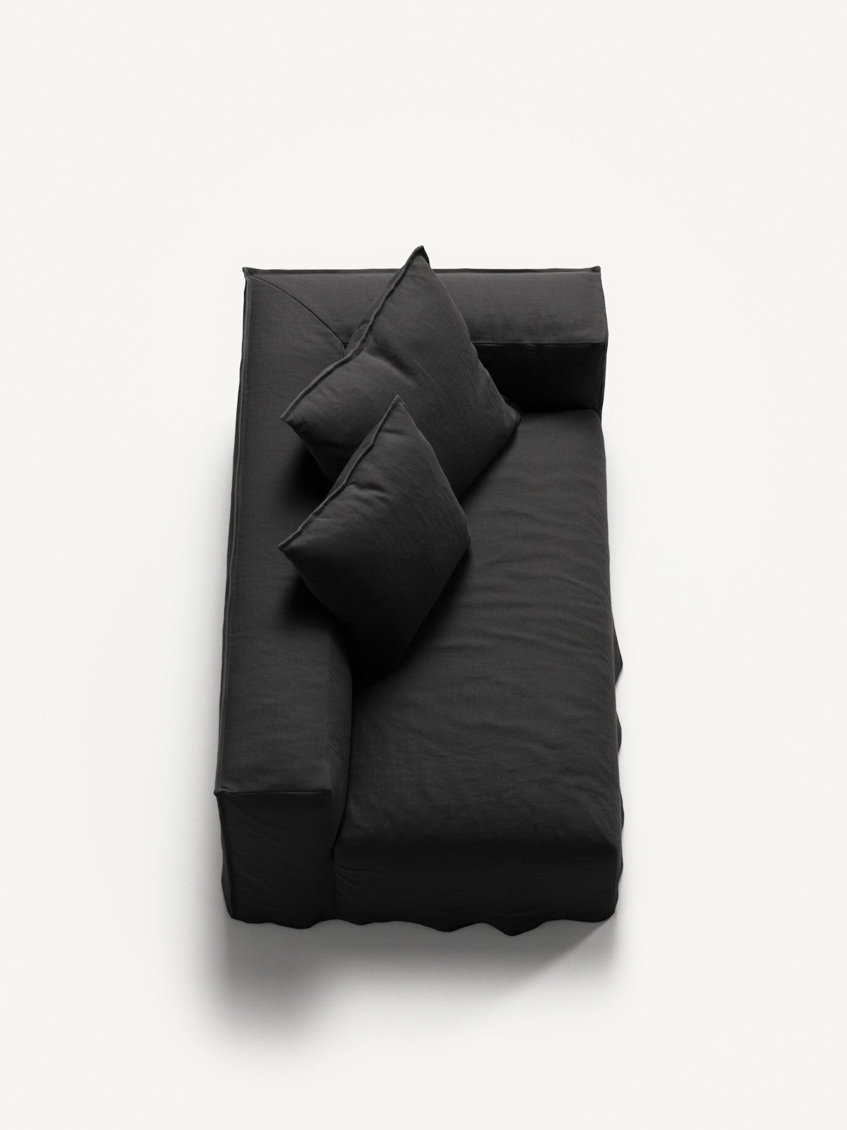 NOMAD - 2 Seat - Right - Pure Linen Dark Charcoal