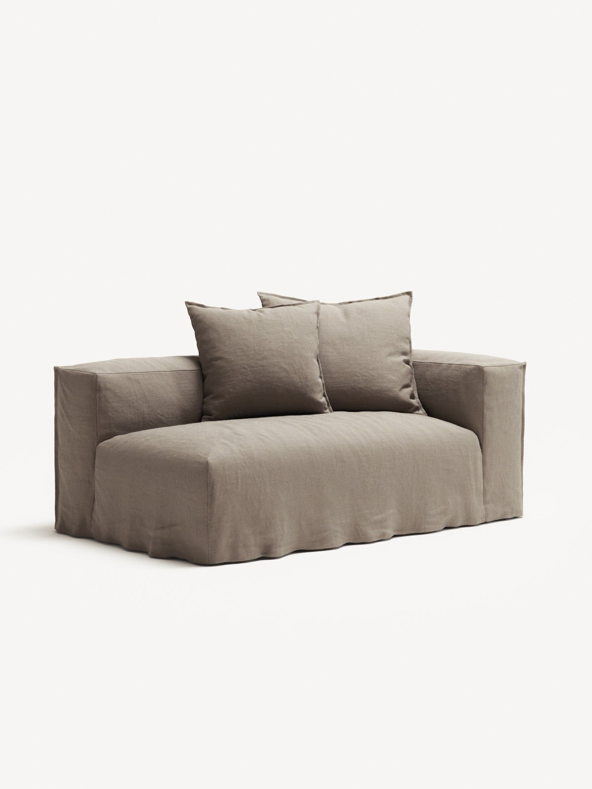 NOMAD - 2 Seat - Right - Pure Linen Pale Gray
