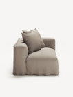 NOMAD - 2 Seat - Right - Pure Linen Pale Gray
