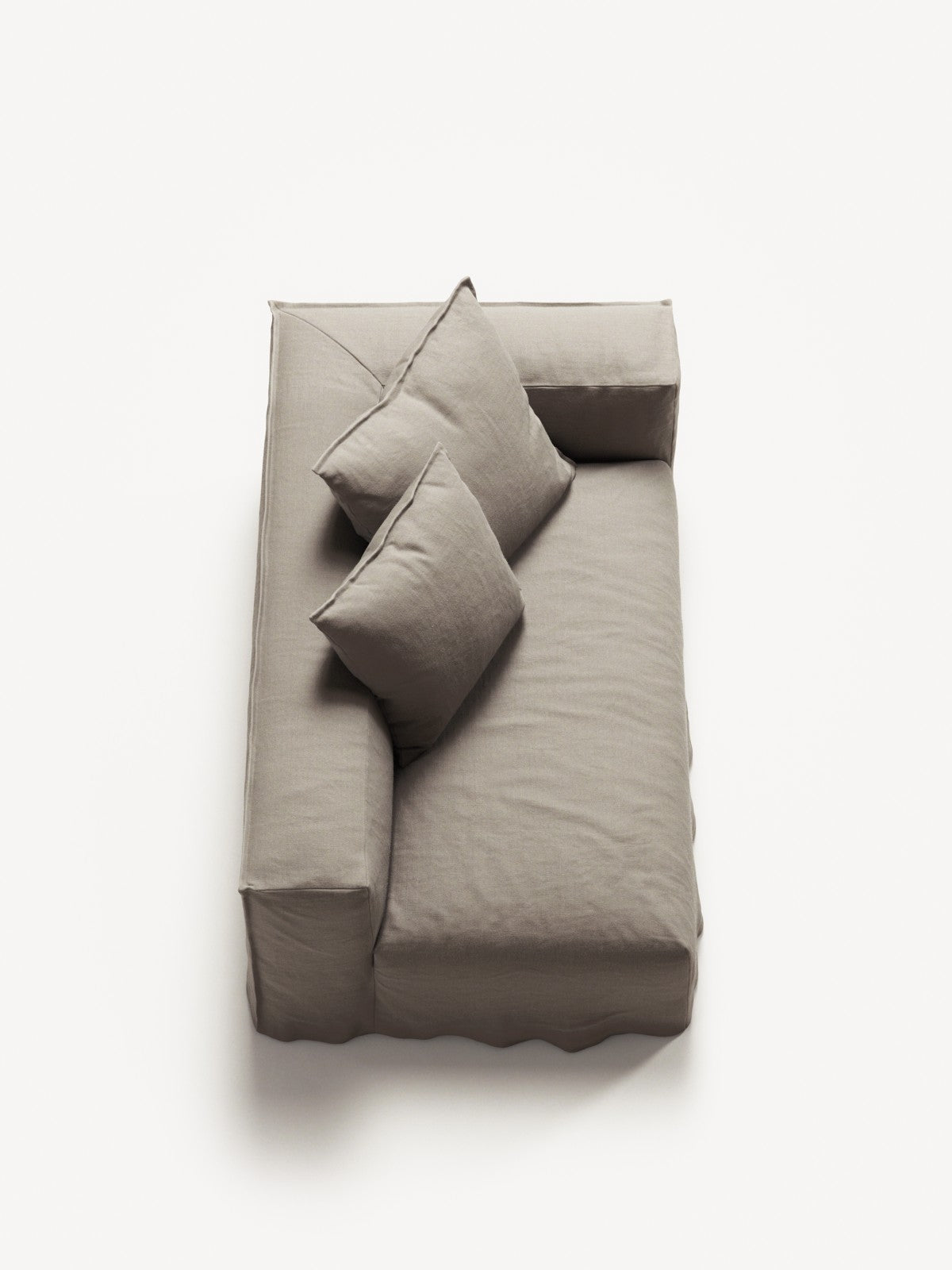 NOMAD - 2 Seat - Right - Pure Linen Pale Gray