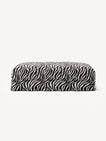 NOMAD - Pouf - Chenille Jacquard Zebra Black White