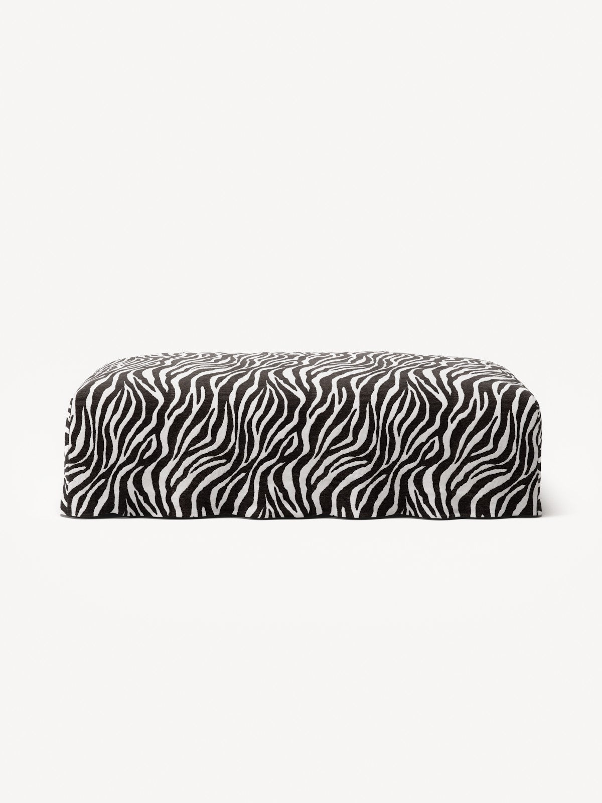 NOMAD - Pouf - Chenille Jacquard Zebra Black White