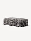 NOMAD - Pouf - Chenille Jacquard Zebra Black White