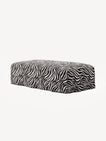 NOMAD - Pouf - Chenille Jacquard Zebra Black White