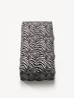 NOMAD - Pouf - Chenille Jacquard Zebra Black White