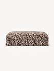 NOMAD - Pouf - Chenille Jacquard Zebra Brown White