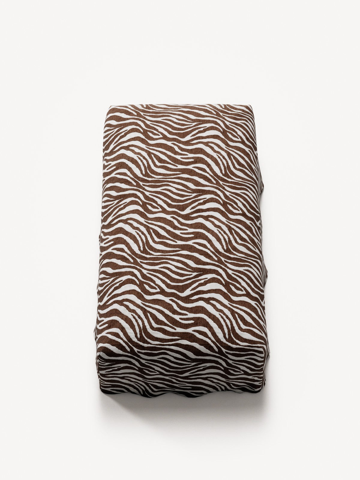 NOMAD - Pouf - Chenille Jacquard Zebra Brown White
