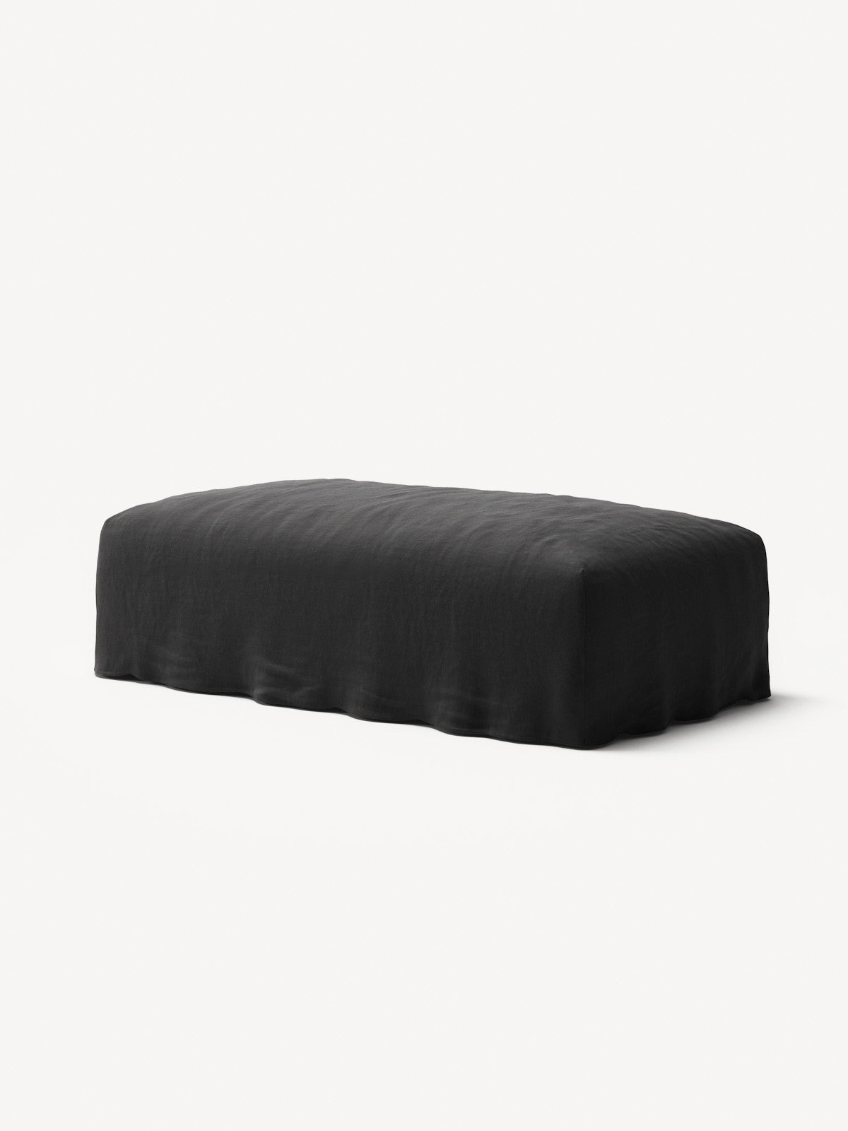 NOMAD - Pouf - Pure Linen Dark Charcoal