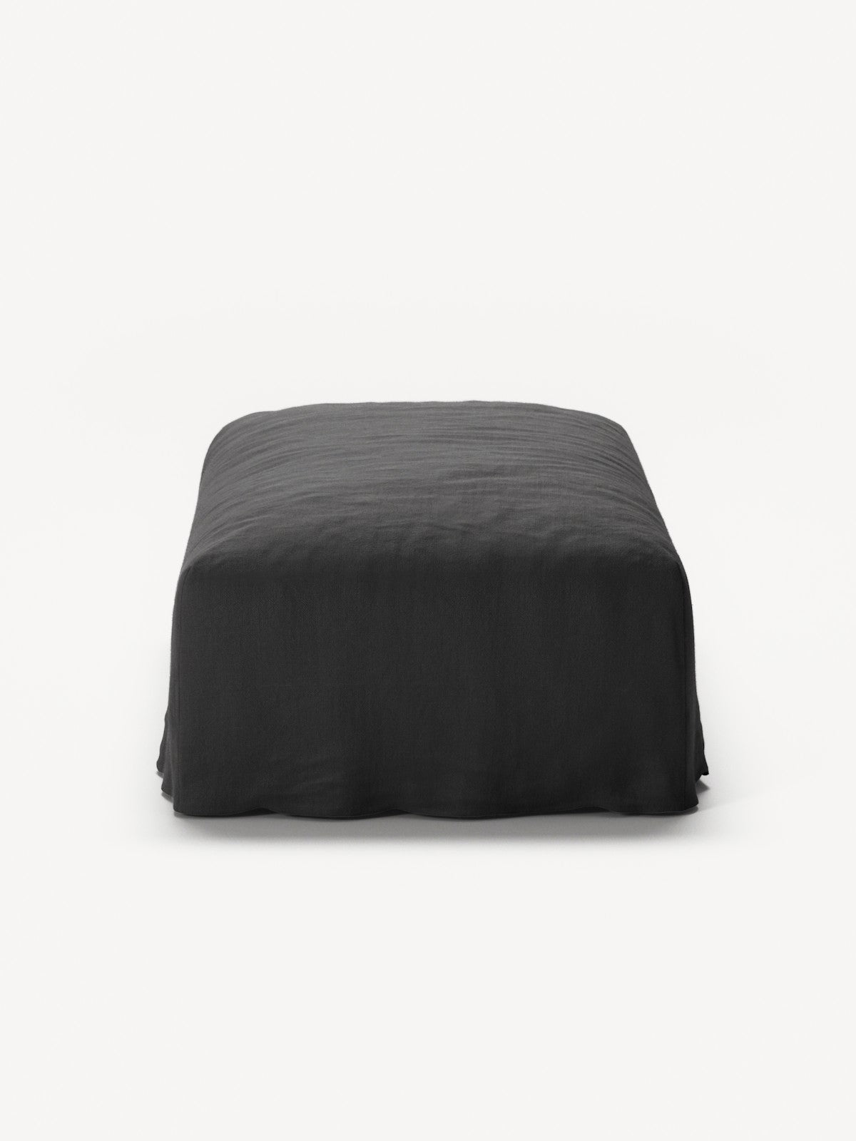 NOMAD - Pouf - Pure Linen Dark Charcoal