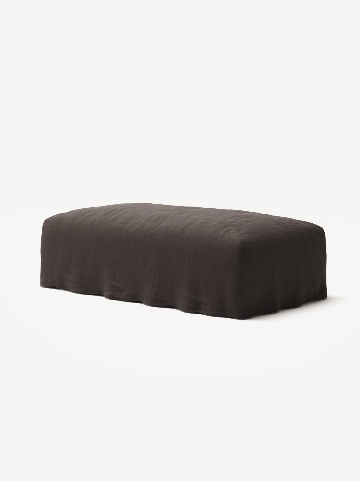 NOMAD - Pouf - Pure Linen Truffle Brown