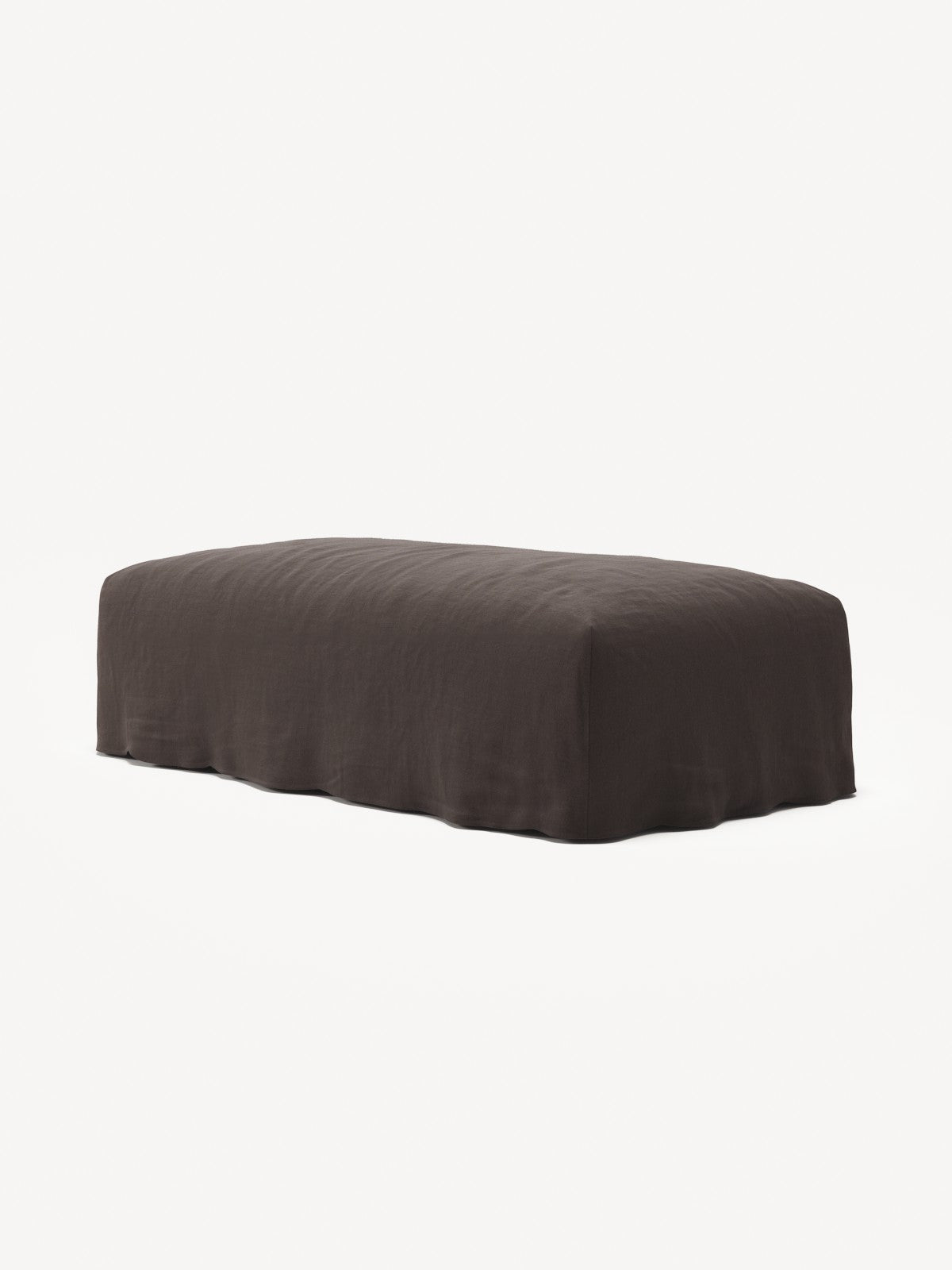 NOMAD - Pouf - Pure Linen Truffle Brown