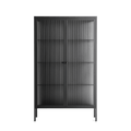 Vitrine - Cabinet - Antracite - Reeded Glass