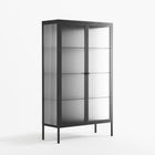 Vitrine - Cabinet - Antracite - Reeded Glass