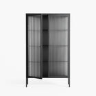 Vitrine - Cabinet - Antracite - Reeded Glass