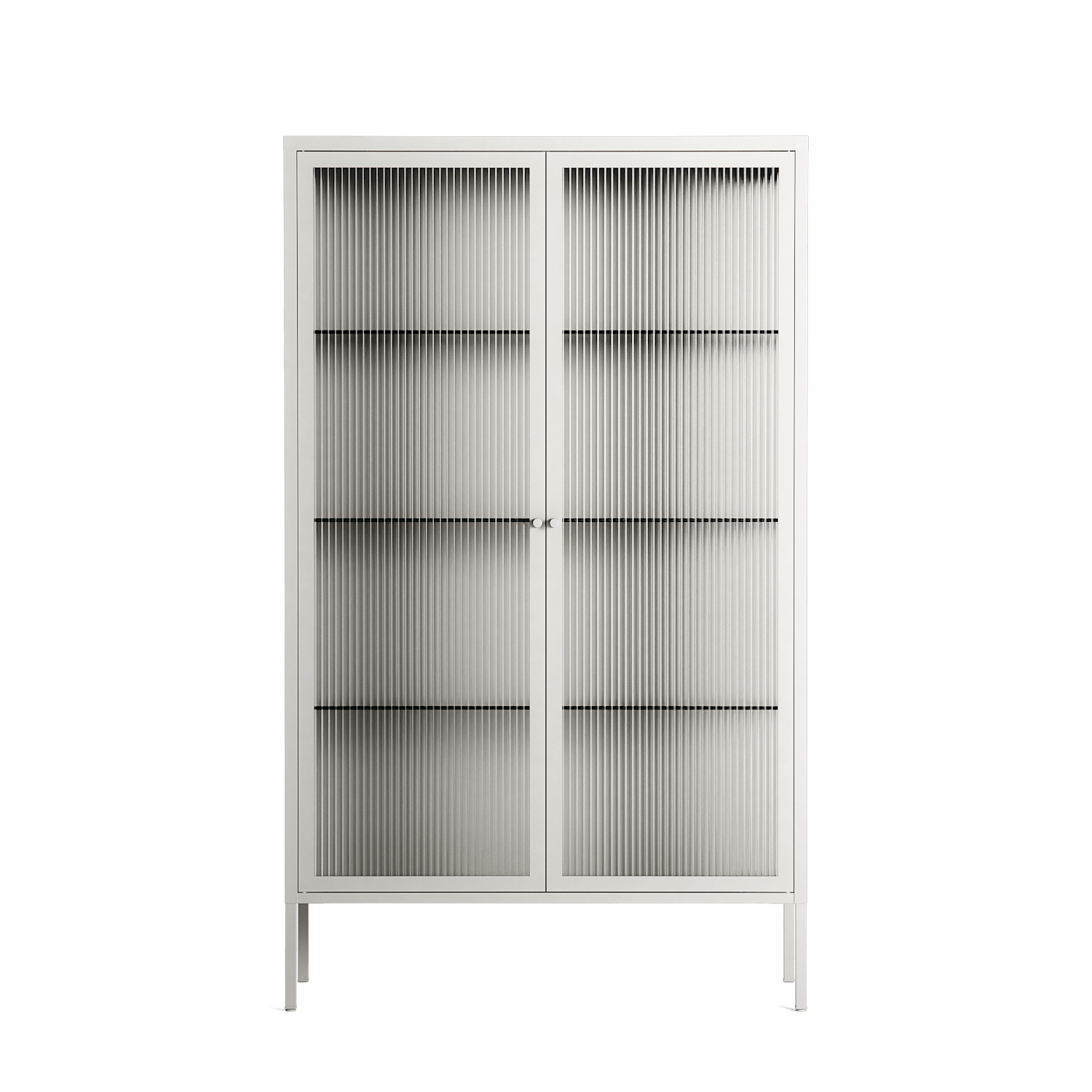 Vitrine - Cabinet - Chalk - Reeded Glass