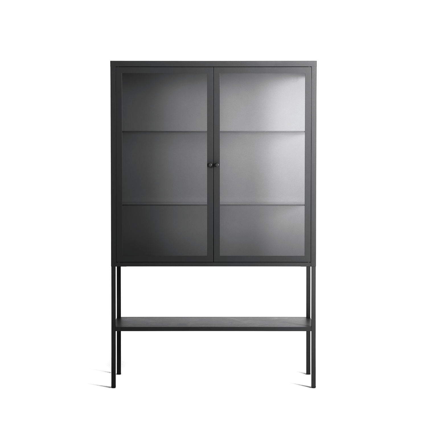 Vitrine - Loft Cabinet  - Antracite - Clear Glass