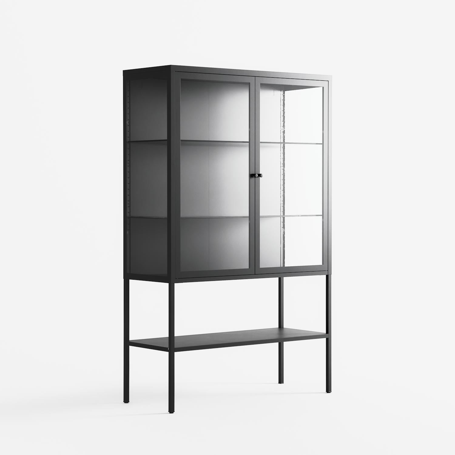 Vitrine - Loft Cabinet  - Antracite - Clear Glass