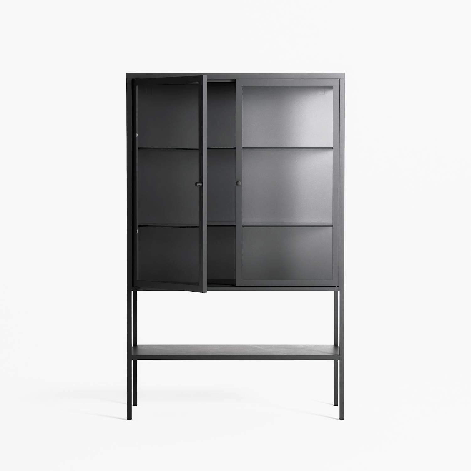 Vitrine - Loft Cabinet  - Antracite - Clear Glass