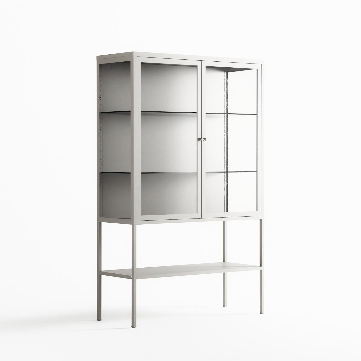 Vitrine - Loft Cabinet - Chalk - Clear Glass