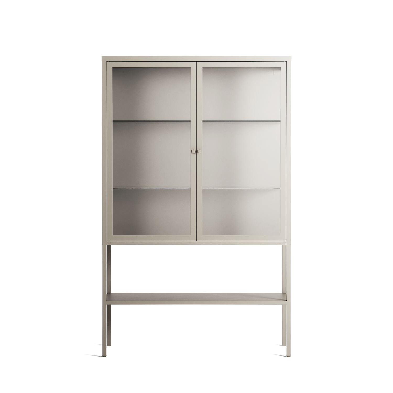 Vitrine - Loft Cabinet - Pebble - Clear Glass