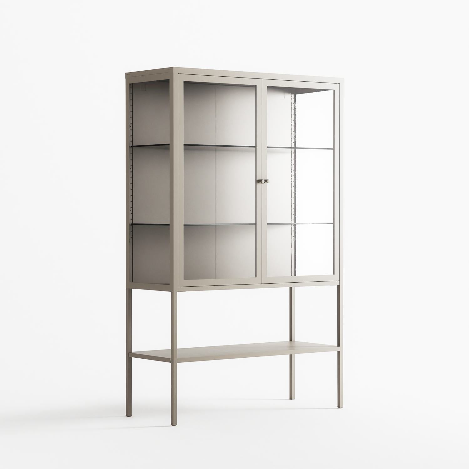 Vitrine - Loft Cabinet - Pebble - Clear Glass