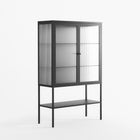 Vitrine - Loft Cabinet  - Antracite - Reeded Glass