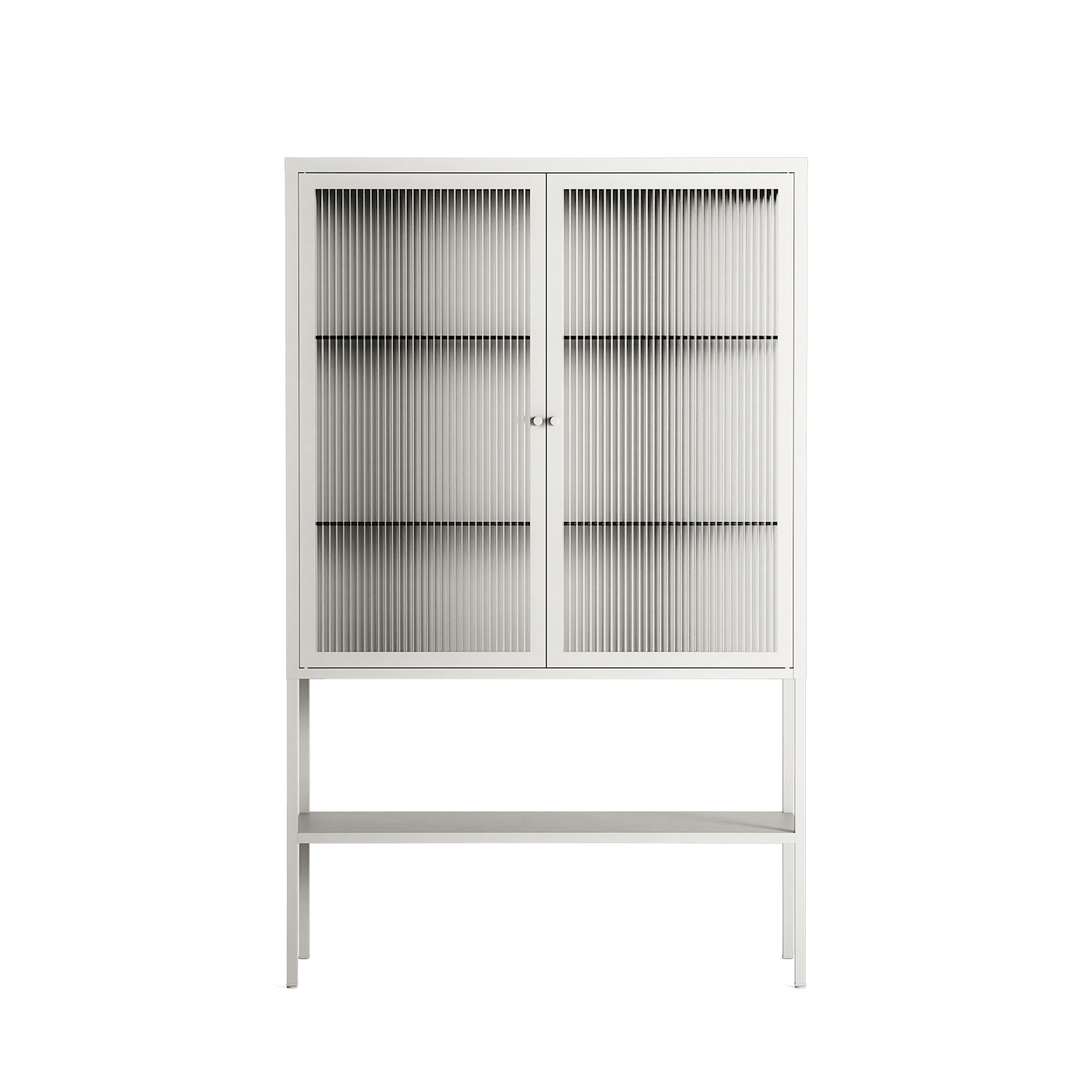 Vitrine - Loft Cabinet - Chalk - Reeded Glass