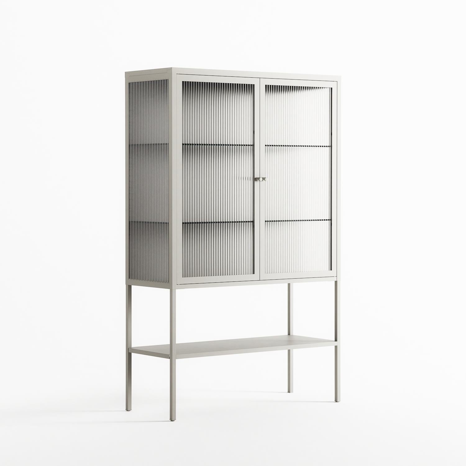 Vitrine - Loft Cabinet - Chalk - Reeded Glass