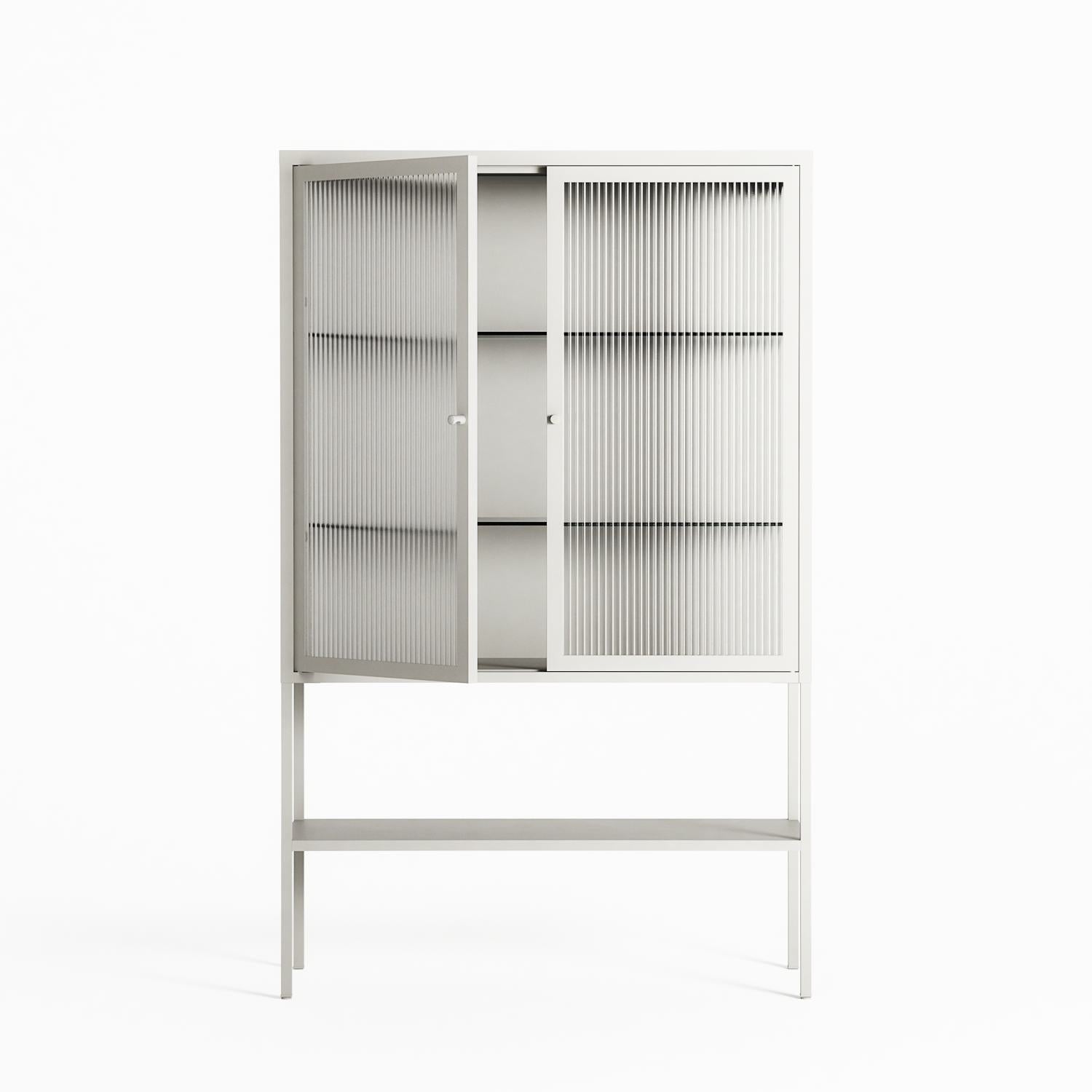 Vitrine - Loft Cabinet - Chalk - Reeded Glass