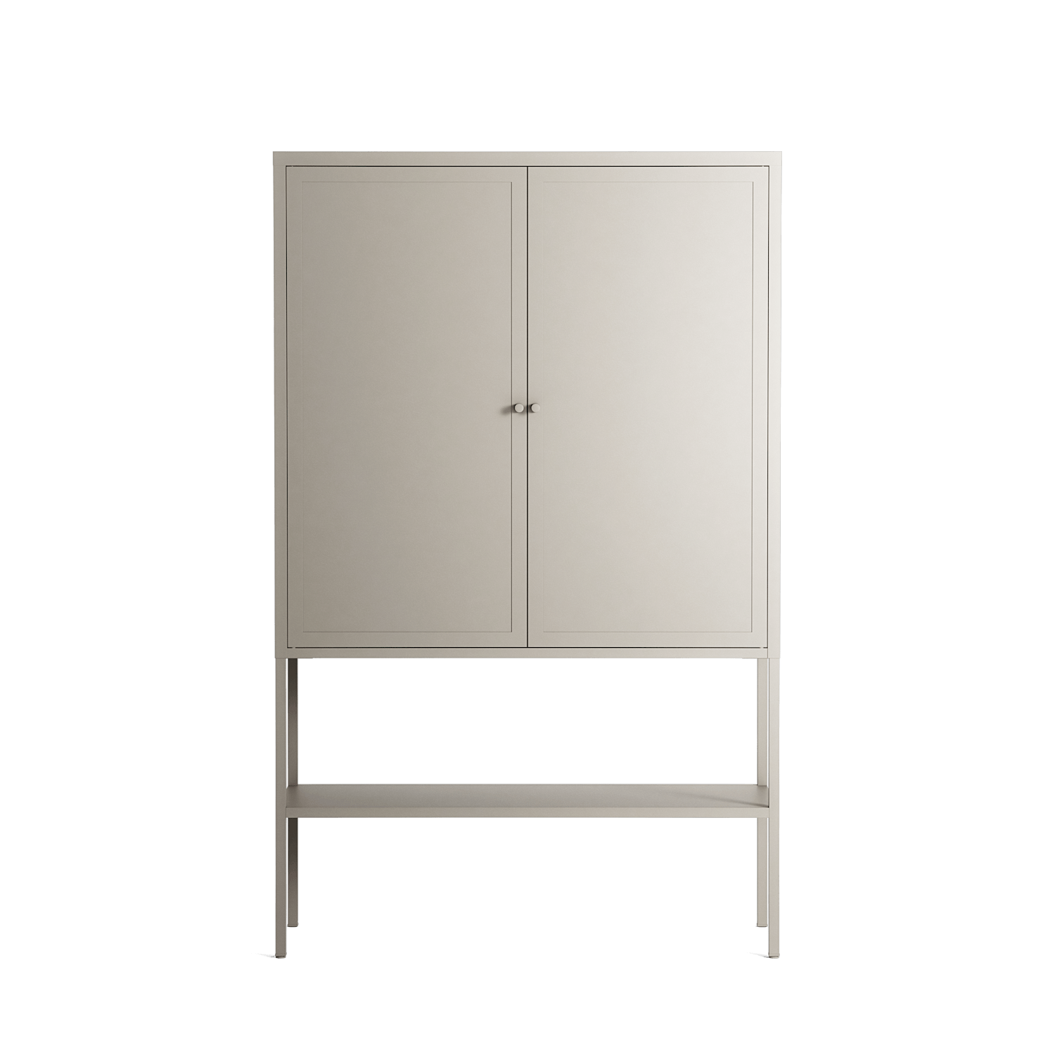 Vitrine - Loft Cabinet - Pebble - Metal Front